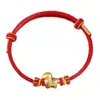 Pulsera de Hilo Rojo para el Año del Caballo 2026, Pulsera de Hilo Rojo Semi-Terminada Que No Se Desvanece y Se Puede Ensartar con Cuentas