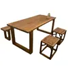 Mesa Grande de Madera de Olmo Viejo, Mesa de Comedor para el Hogar, Banco de Trabajo Mobien, Mesa de Bar, Escritorio, Escritorio de Madera Maciza para Computadora, Escritorio de Oficina, Mesa