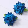 Flores de Rosa de Terciopelo Transfronterizas Flores Artificiales Materiales para Manualidades Materiales de Decoración para Muebles Flores Artificiales al por Mayor