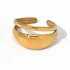 Anillos con un Toque de Lujo de Nicho, Empaque de Joyería Estilo Ins de Lujo Ligero, Diseño Geométrico Hueco para Mujer, Venta al por Mayor Transfronteriza de Verano