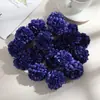 Flores de Hortensia Artificiales Pequeñas de 4.5 cm Material para Corona Hecha a Mano DIY Tocado Accesorio para el Cabello Decoración de Boda Pared de Flores Flores Falsas