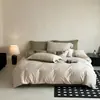 Juego puro de algodón de cuatro piezas, grado A para maternidad e infantil, jacquard 100S, juego de ropa de cama 100% algodón, suave para dormir sin ropa, incluye 4 piezas: sábana y funda de edredón