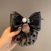 Goma para el Cabello con Perlas en el Borde de Lunares de Malla, Versátil y Elegante, Goma Básica para Cola de Caballo, Diadema de Alta Elasticidad, Cabello Personalizado