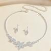 Conjunto de dos piezas de pendientes colgantes, modernos y elegantes para bodas y cenas.