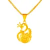 Moda de lujo ligero imitación de oro de 24k colgante de cisne temperamento transfronterizo imitación de oro duro 3D joyería para mujer oro de arena Vietnam