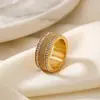Anillo de Malla de Moda Nuevo de Nicho de Fabricante de Dongguan, Anillos Tejidos para Pareja, Anillo Personalizado de Acero Inoxidable Estilo Punk para Mujer