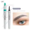 Lápiz de cejas líquido QIC de cuatro puntas para Amazon transfronterizo, lápiz de cejas líquido tipo agua, lápiz de cejas impermeable de larga duración