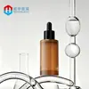 En Stock 20-60ml Transparente Vidrio de Hombro Plano Frasco Gotero Botella para Aceite Esencial, Botella Gotero para Sérum, Botella Original de Vidrio Líquido