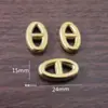 Conector con Forma de Nariz de Cerdo de Acero Inoxidable Oro de 18 Quilates Joyería Hecha a Mano DIY Pendientes Colgantes Accesorios de Ropa