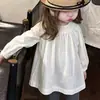 Conjunto de Ropa de Otoño para Niñas Camisa Blanca Estilo Muñeca Pantalones Acampanados Grises Sencillo Elegante Versátil Moderno Estilo Mori Nuevo