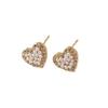 Aretes de Aguja de Plata Geométricos Cuadrados Diamante Flash Perla Femeninos Nicho Suave Lujo Ligero Alta Gama Elegantes Aretes Versátiles