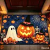 Nuevo Felpudo Decorativo para Puerta de Entrada de Halloween de Temu, Alfombra de Entrada Resistente al Desgaste y Antideslizante, Felpudo de Fácil Cuidado, En Stock