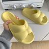 Sandalias casuales de moda de color puro, suaves y de suela gruesa, verano, elegantes, simples, pantuflas para el hogar de EVA, pantuflas para baño