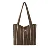 Bolsa Tote Rayada de Gran Capacidad para Mujer 2026 Invierno Nuevo Estilo Casual de Alta Gama Elegante Exquisita Bolso de Hombro Cruzado