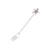 Acero Inoxidable 304 Cuchara Creativa Colgante Novedoso Cuchara Tenedor Colgante en Forma de Corazón Estrella de Cinco Puntas Cuchara Mezcladora Tenedor de Fruta