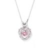 Collar de Corazón de Plata Esterlina S925 para Mujer Lujo Ligero Nicho Nuevas Explosiones Diamante en Polvo Colgante de Amor para Regalo de Novia