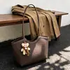 Bolso Tejido Simple Retro Estilo Coreano para Mujer 2026 Nuevo Gran Capacidad Moda Versátil Bolso de Hombro Bolso de Mano para Viaje