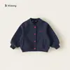 Jaqueta Infantil Bangxuan, Roupa Infantil Zhili Huzhou, Jaqueta Baseball Casual para Crianças Pequenas, Blusa de Bebê, Conjunto de Outono Estilo College para Meninas