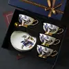 Xícara de Café Selecionada Rigorosamente Xícara Xícara Pires Xícara Conjunto Cerâmica Doméstica Porcelana Óssea Xícara de Chá Britânica Retrô Luxo Leve Presente Alto Valor de Cor