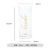 Venta al por mayor Vaso de agua de vidrio transparente de tubo recto para el hogar, hotel, club, taza de té, vaso recto, vaso para leche, vaso para la boca, impresión de logotipo
