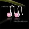 Pendientes de agujero de oreja de porcelana biológica para mujer, pendientes pequeños de cerámica con aguja antibloqueo, aptos para dormir, pendientes pequeños de estilo fresco, venta de fábrica