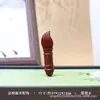 Caneta Pincel de Caligrafia Esculpida em Sândalo Natural Pingente de Wengê Ornamento para Colar DIY Pingente para Bolsa de Chave Acessórios para Sucesso de Estudante Dourado
