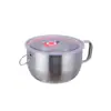 Atacado do Fabricante Tigela de Arroz e Tigela de Sopa com Cabo de Aço Inoxidável 304, Tigela de Comida Suplementar para Crianças e Jardim de Infância, Tigela de Sopa com Cabo Único e Cabo Duplo