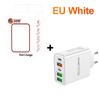 Cabezal de carga de viaje multipuerto PD + 3USB 20W 2PD + 3USB carga rápida cargador de teléfono móvil 4A tipo-c mayoreo