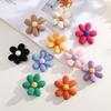 Estilo pastoral relleno de algodón tridimensional seis pétalos a cuadros accesorios para el cabello diadema accesorios de ropa accesorios de tela accesorios DIY joyería broche