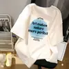 Conjunto Combinando de Verão Unissex para Casal com Estampa de Anime de Letras Brancas Pequenas, Camiseta de Seda Gelada Solta na Moda Estilo Ins de Manga Curta