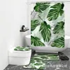 Cortina de Ducha Impermeable con Impresión Digital Personalizada, Cortina de Ducha para Baño, Cortina Colgante Divisoria sin Perforaciones, Juego de Cuatro Piezas para Baño al por Mayor