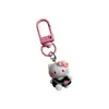 Llavero Colgante Corazón Rosa Girly de Gato KT Lindo Dibujo Animado Colgante para Mochila Escolar de Estudiante Regalo para Mejor Amigo