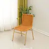 Silla de Ratán con Respaldo para Uso en Casa, Adecuada para Personas Mayores, Ocio, Balcón, Exterior, Jardín, Silla Individual Tejida, Simple y Moderna
