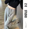 Calças casuais de perna larga, cintura alta, modeladoras, calças de yoga para mulheres, novo estilo 2026, corte solto, feitas de Liocel, com um design relaxado e fluido