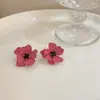 Flores Rosa Amor~Brincos de Flor Rosa Tridimensional Estilo Francês Novos Brincos de Design 2025 Brincos de Menina Doce
