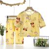 Ropa de verano para niños, pijamas de algodón y seda, traje para estar en casa, niños, niñas, bebé, ropa fina para aire acondicionado, ropa de bebé