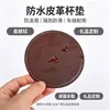 Posavasos Redondos de Imitación de Cuero Doble Cara Personalizables, Tapetes Antideslizantes para Tazas de Café para Restaurantes Occidentales, Tapetes de Cuero para Copas de Vino Tinto, Tapetes Resistentes a Manchas