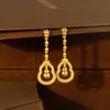 Novos Brincos de Abóbora Vazados da Moda e Requintados da Xiaohongshu para Mulheres Brincos Versáteis Retrô Senso de Nicho de Alto Padrão