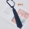 Fábrica em estoque gravata de cor sólida 7cm preto coreano moda casual uniforme acessórios jk gravata feminina