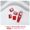 Outono e Inverno Vermelho Romã Nail Art Cristal Broca Pontiaguda Revestido de Alta Qualidade Unha Moldada Pilha de Brocas Grandes Decoração de Armadura de Desgaste