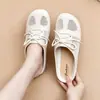 Sandalias de verano para mujer para exteriores sin cordones, nuevo estilo con lazo, chanclas perezosas de suela plana, sandalias de suela blanda para exteriores