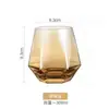 Vaso de Vidrio Transparente de Colores Resistente al Calor, Alto Valor Estético para Uso en el Hogar, Adecuado para Jugos y Bebidas, Vaso para Beber Resistente a Altas Temperaturas
