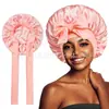 Amazon Explosões Patê Laço Fita Seda Artificial Chapéu de Banho de Aba Larga Chuveiro Lunar Faixa de Cabelo para Beleza Penteado Touca Grande de Noite