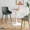 Mesa de negociação nórdica tulipa branca pequena mesa redonda simples mesa redonda sala de recepção mesa de chá com leite fabricantes de placas de rocha