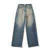 Jeans Retro Lavados Sueltos Pierna Ancha Adelgazantes Combinables para Todo 2023 Estilo Coreano Pantalones de Papá Sueltos