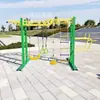 Escalera de Escalada para Interiores para Adultos y Niños, Escalera Plana Fija Multifuncional, Columpio, Barra con Costillas, Barras Individuales y Dobles