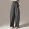 Pantalones de Pierna Curva para Mujer Pantalones Largos 2026 Otoño Nuevo Cintura Alta Moda Pantalones Banana Versátiles Adelgazantes Casuales Pantalones de Pierna Ancha