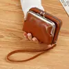 2026 Nova Bolsa Clip-On Estilo Retrô, Porta-Cartões Mini Personalizado com Vários Compartimentos, Porta-Moedas, Bolsinha de Mão