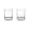 Vaso Redondo de Vidrio Casual 220ml Rayado para Hogar Restaurante Vaso de Agua Alta Calidad Translúcido y Logo Imprimible
