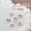 Decoraciones Populares de Cristal Rosa Moonlight para Uñas, Corazón Torcido Super Brillante, Mariposa, Gota de Agua, Punto Inferior Puntiagudo de Caramelo de Hielo, Diamantes de Imitación de Forma Irregular al por Mayor